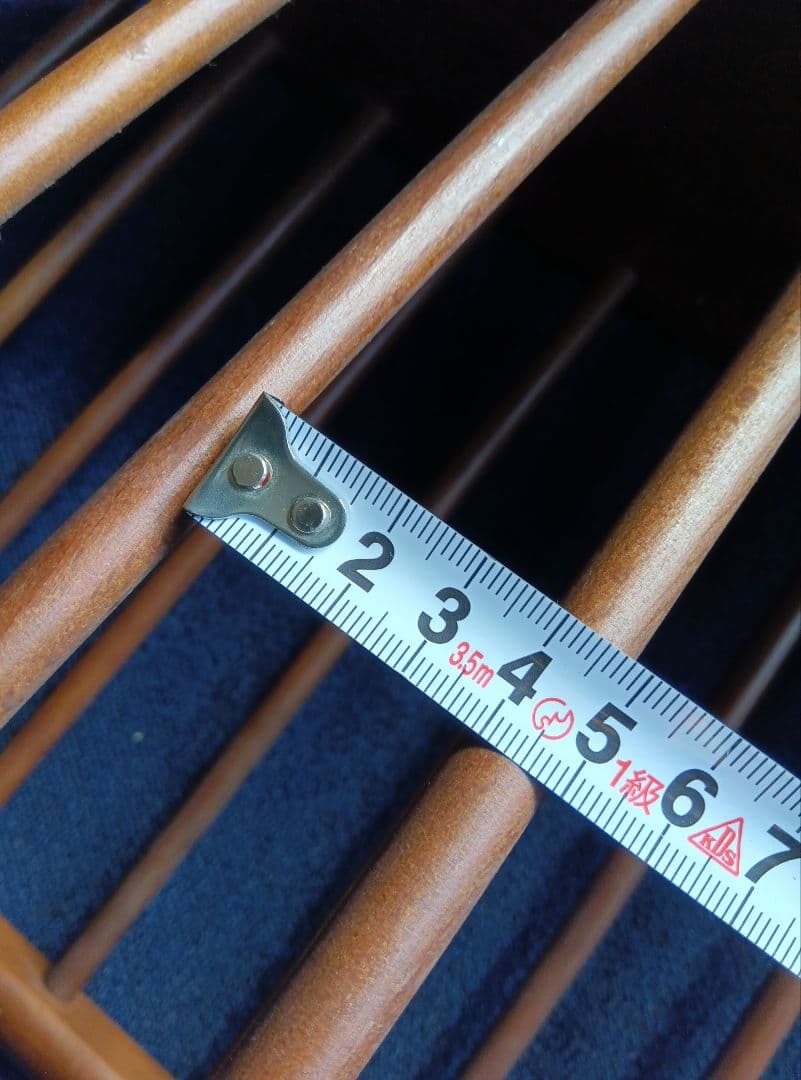 木製オーバル型マガジンラック　ヴィンテージ　キツツキマーク　飛騨産業