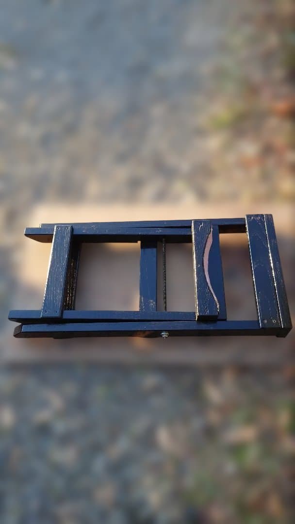 和太鼓用.木製スタンド 黒、斜め台