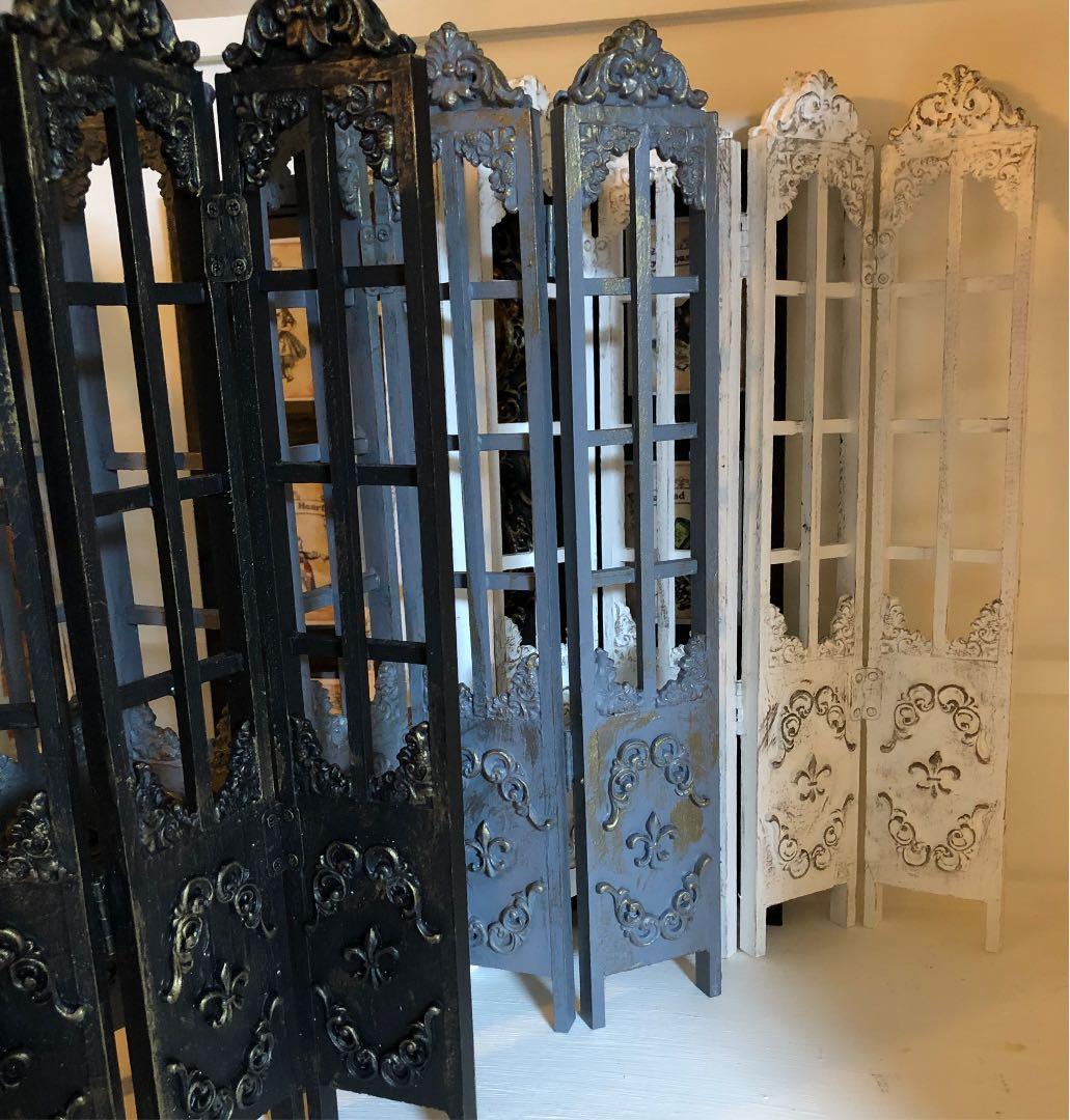 まうっけ様❤️お纏め専用　ブライス　アンティーク加工リバーシブル５連パーテーション