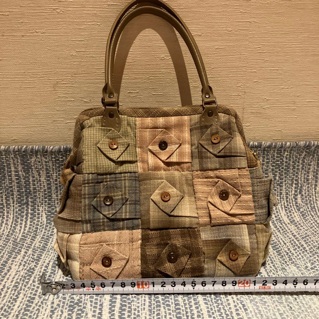 ハンドメイド　パッチワーク　キルト　バック