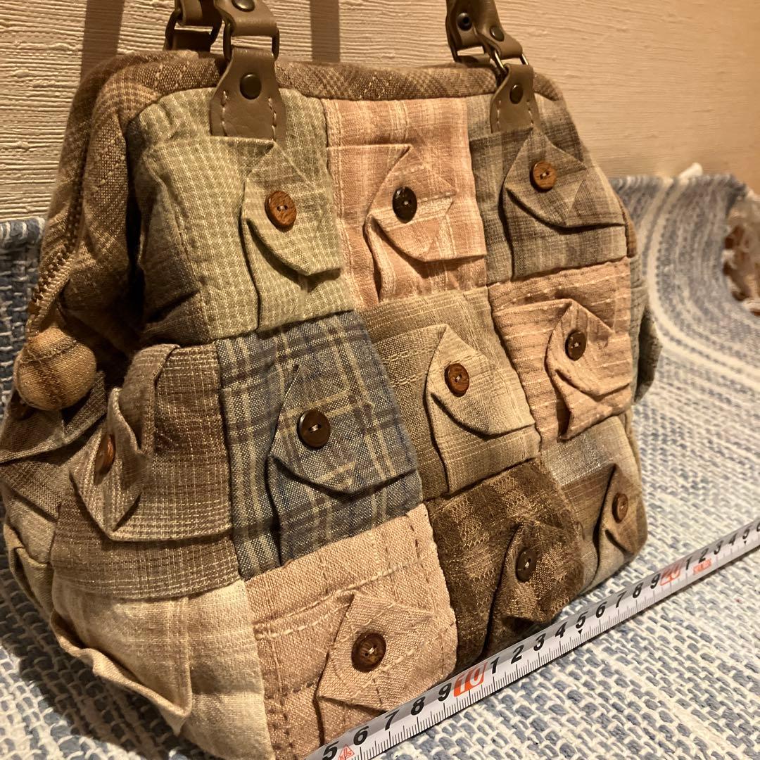 ハンドメイド　パッチワーク　キルト　バック