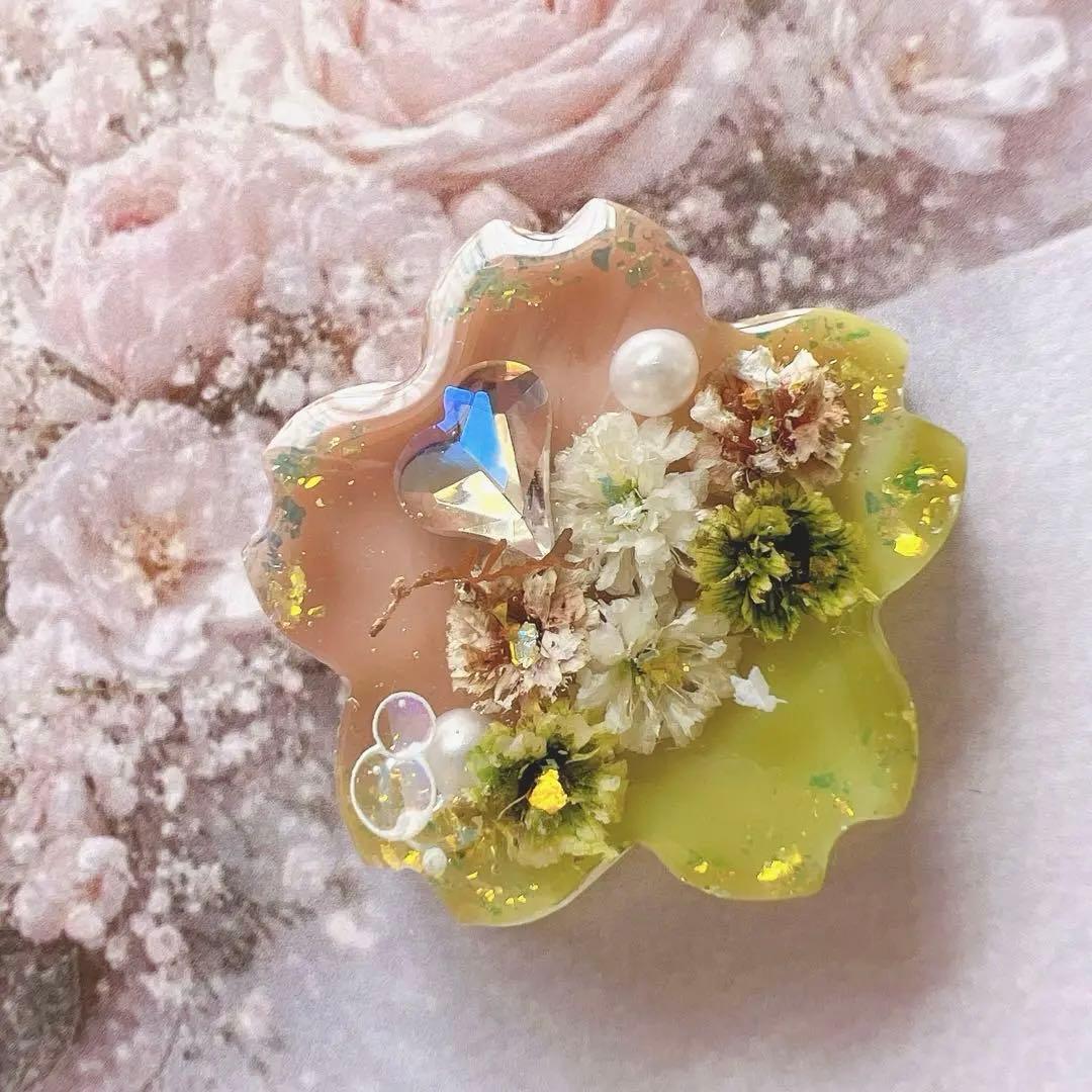 レジン ヘアゴム ドライフラワー No.943