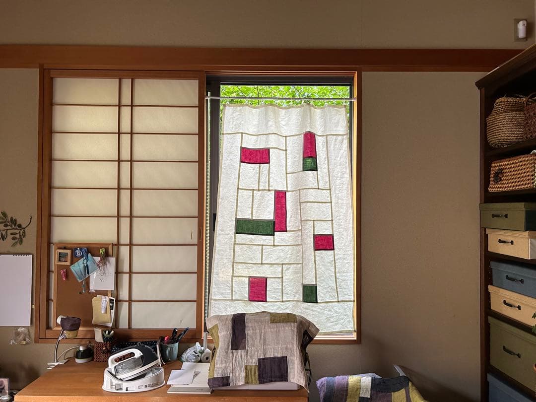 「野ばら」麻ポジャギ