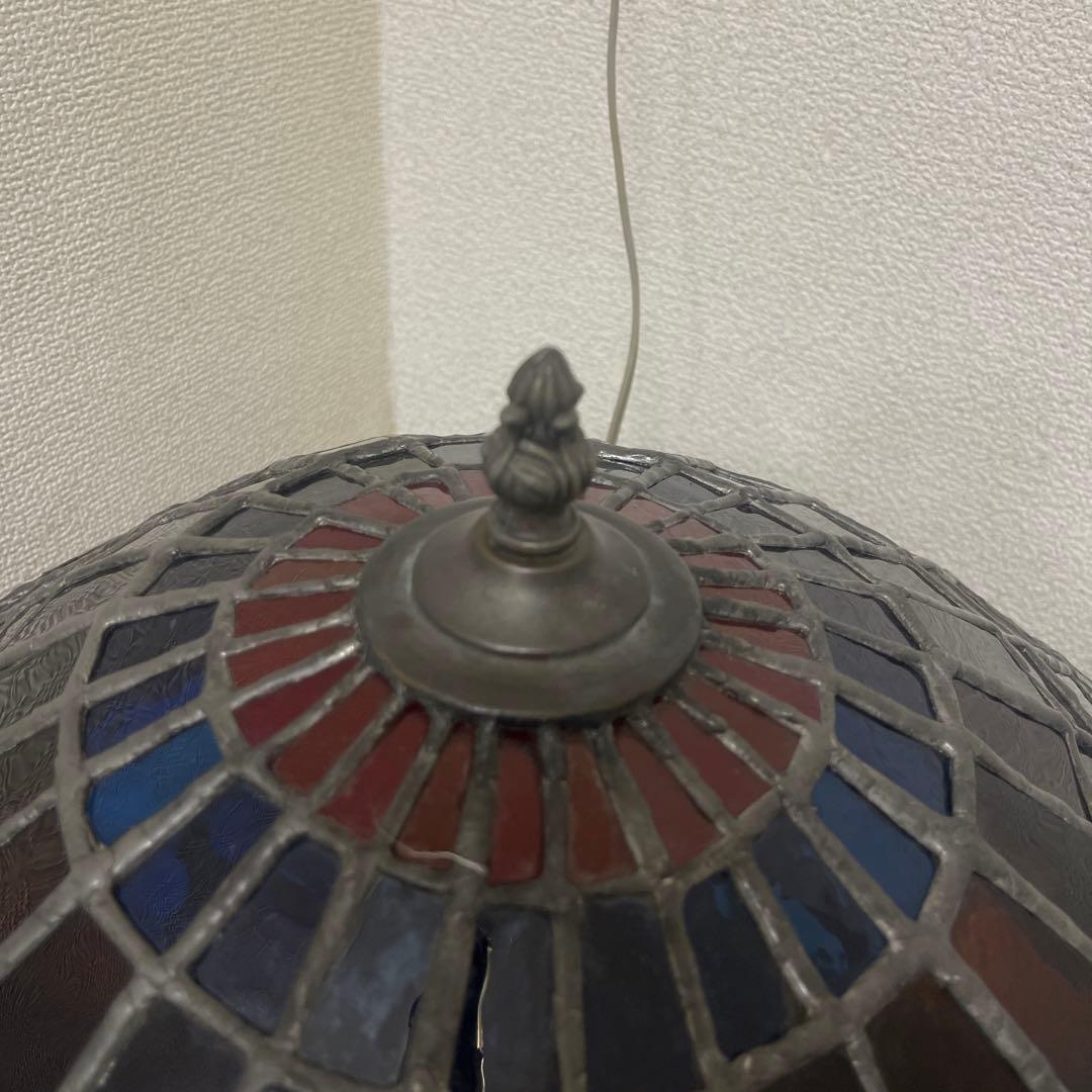 アンティーク　ステンドグラスランプ ハンドメイド
