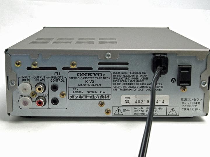 ONKYO　カセットテープデッキ K-V3　オンキョー