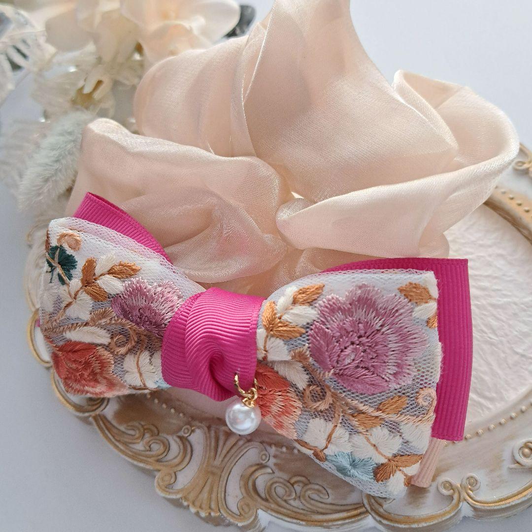 紅茶様⭐3405⭐❣️大人可愛い華やかアクセ❣️オリジナル✴インド刺繍