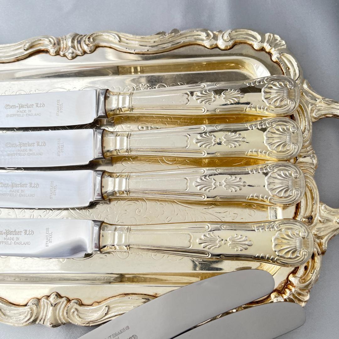 【Eben Parker】 キングスパターンのデザートナイフ 6本組