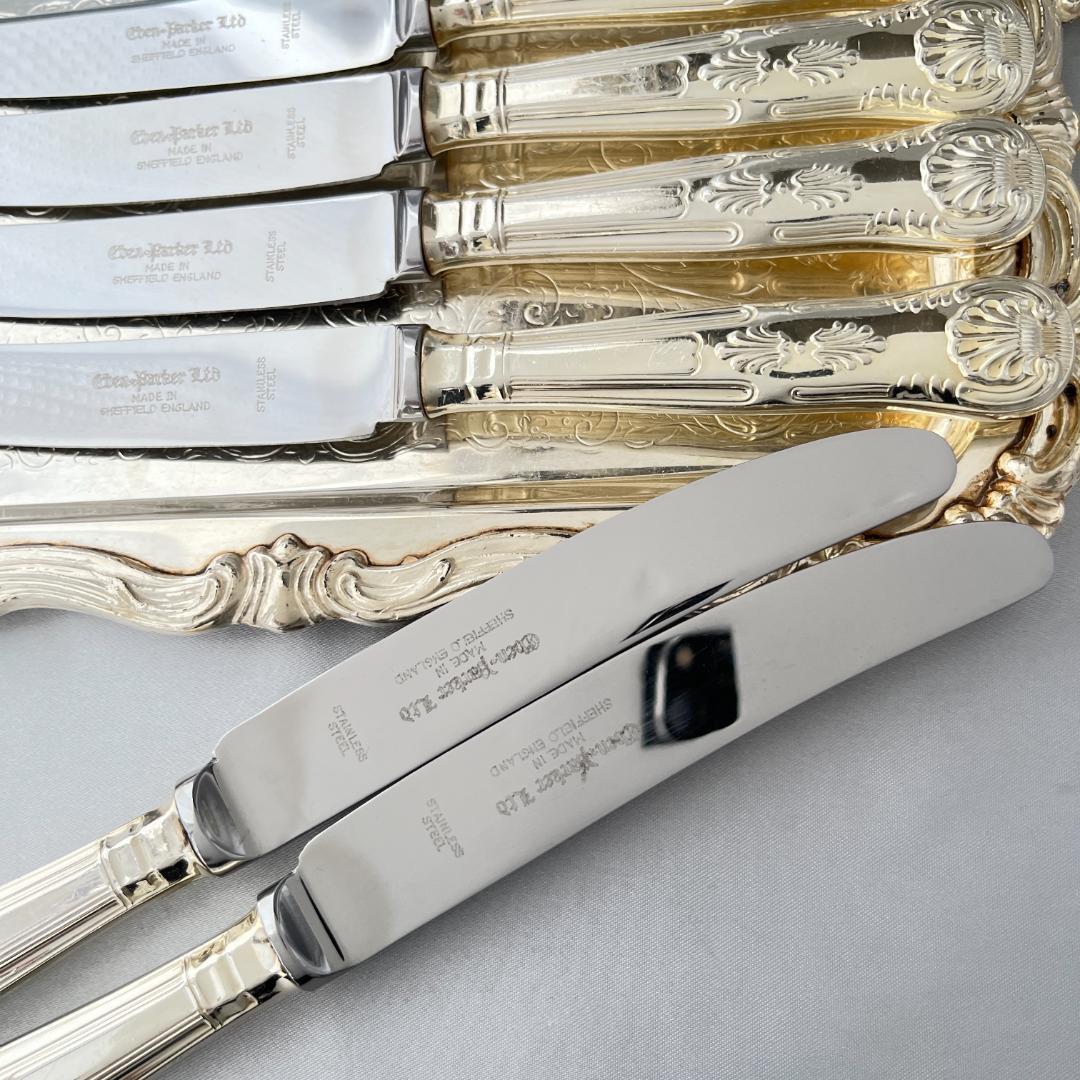 【Eben Parker】 キングスパターンのデザートナイフ 6本組