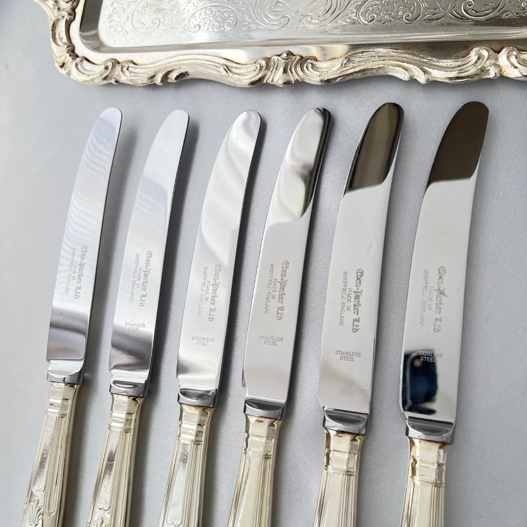 【Eben Parker】 キングスパターンのデザートナイフ 6本組