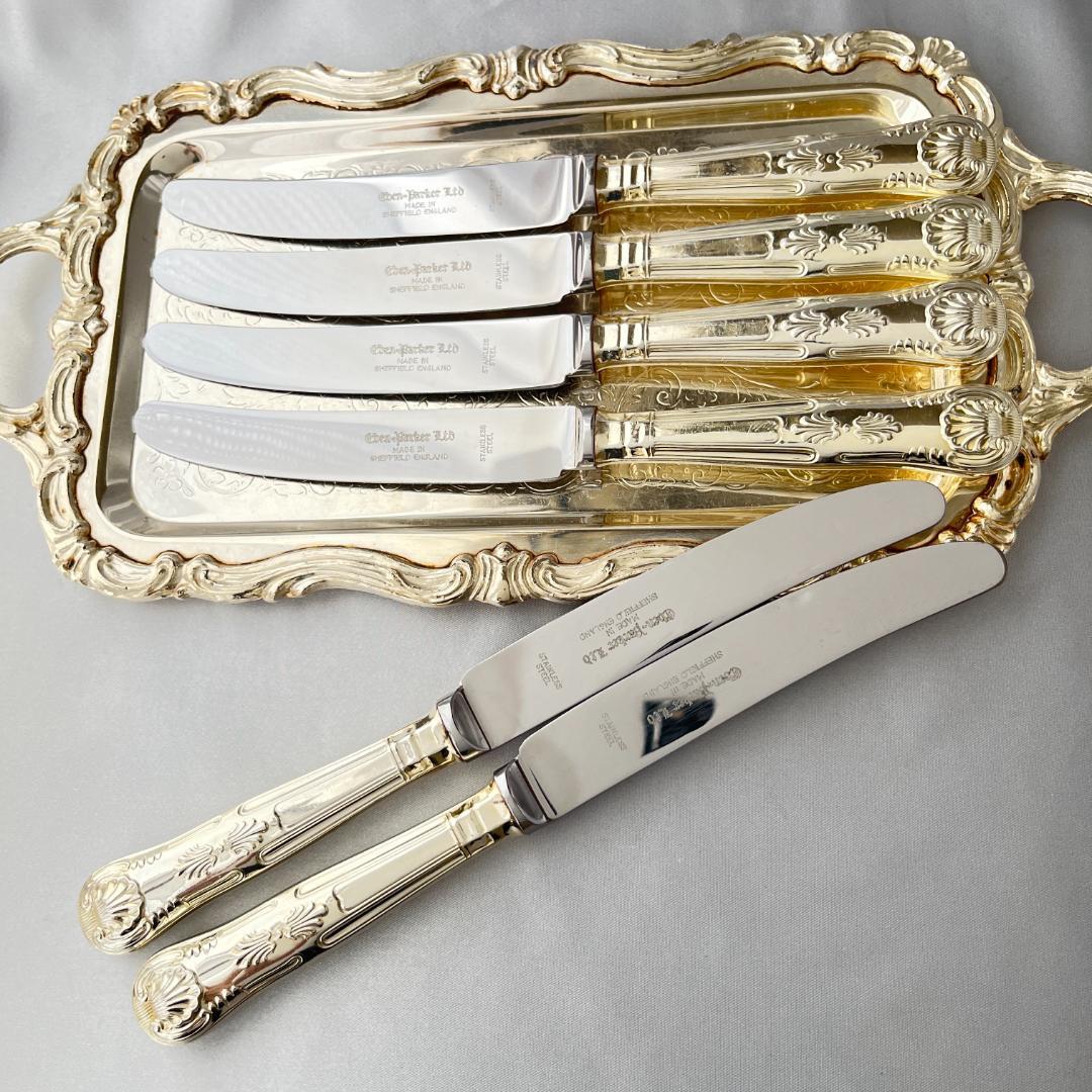 【Eben Parker】 キングスパターンのデザートナイフ 6本組