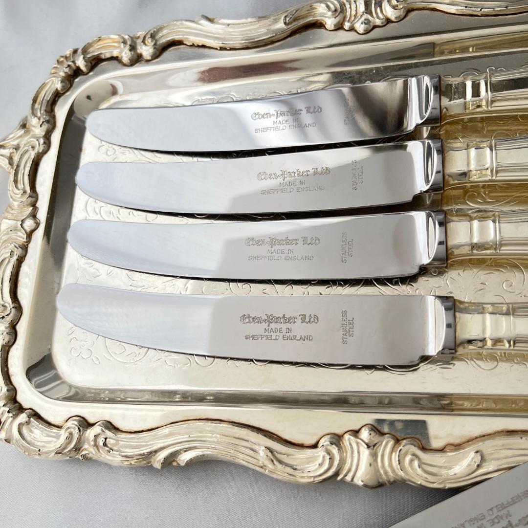 【Eben Parker】 キングスパターンのデザートナイフ 6本組