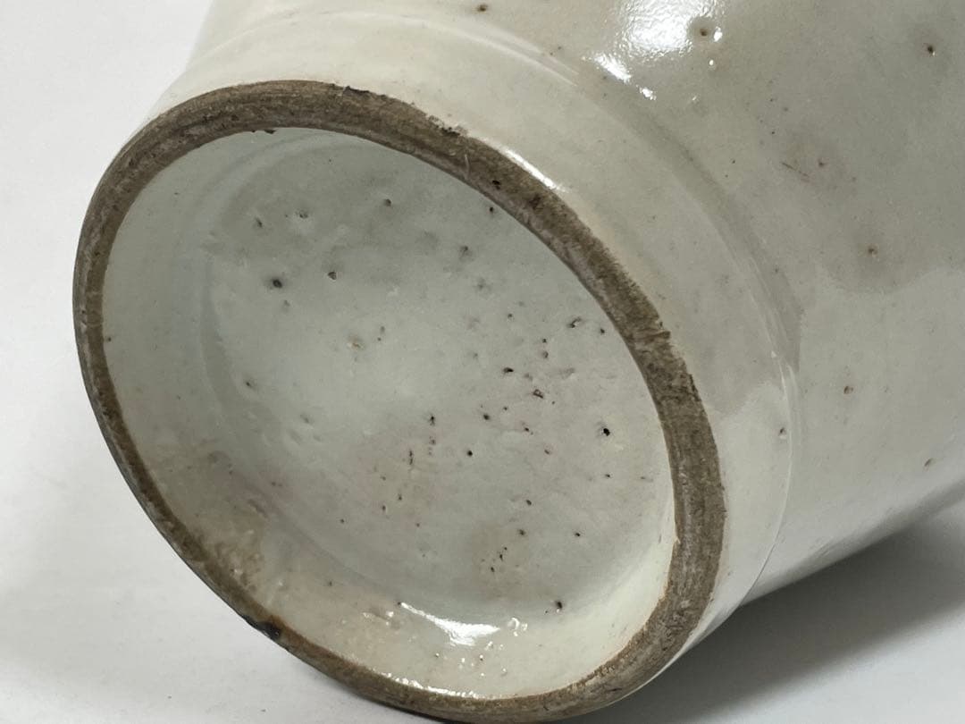 骨董　アンティーク　白磁　有蓋壺　沈香壺　古伊万里　白磁　李朝　蓋付壺