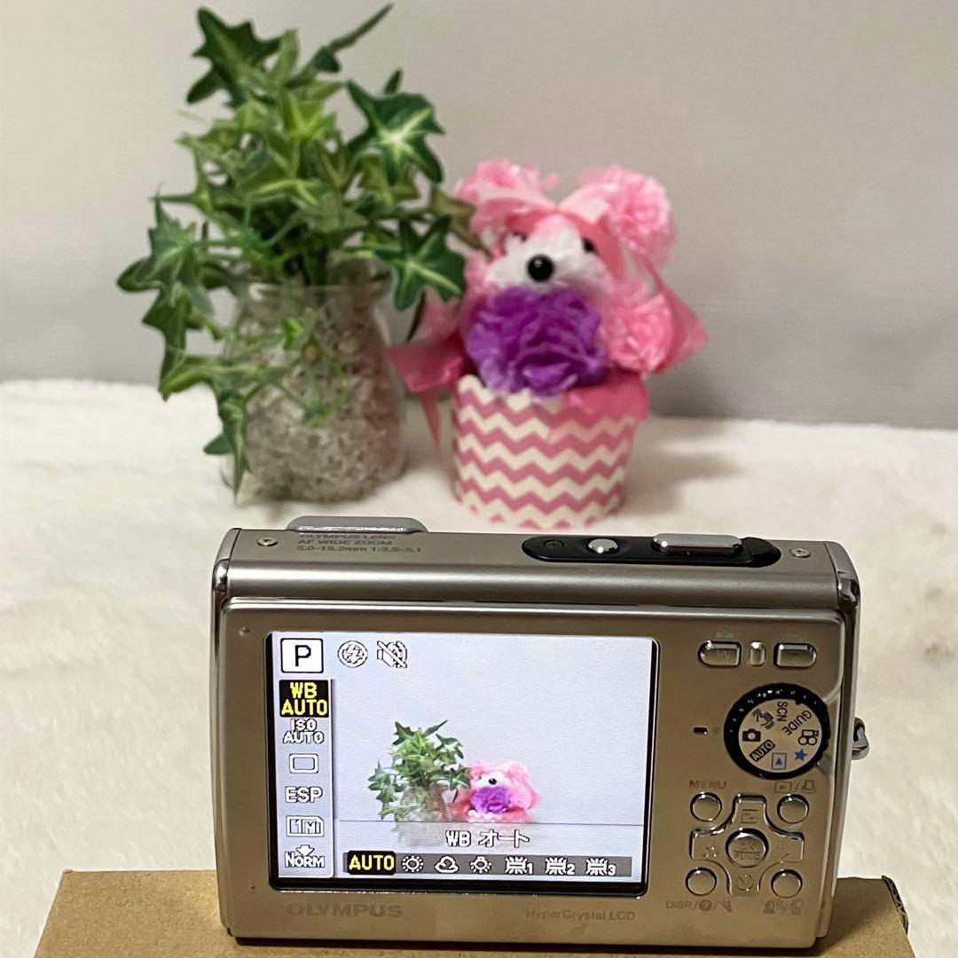 箱付 OLYMPUS デジタルカメラ μ1030SW メタルブラック デジカメ