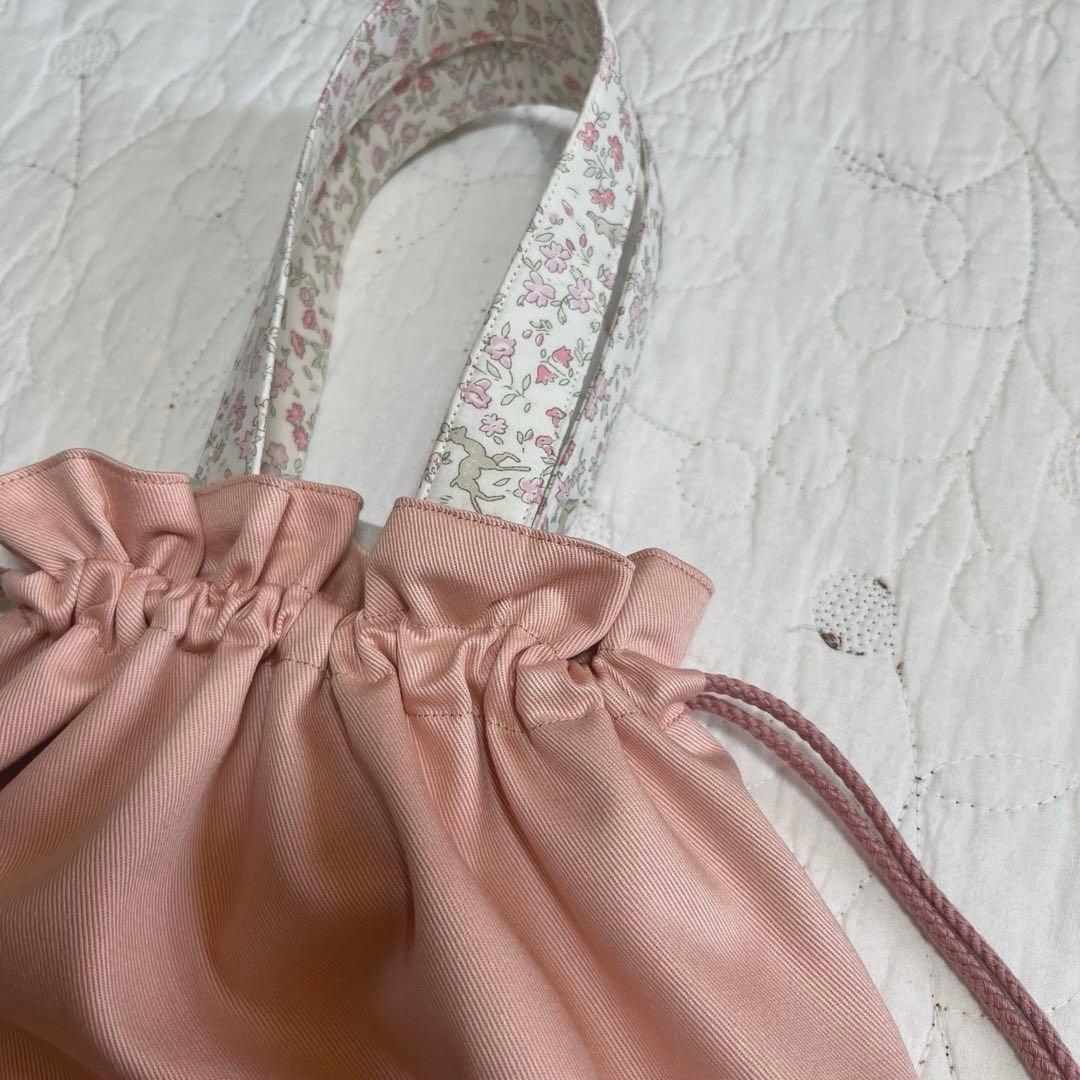 レッスンバッグ　着替え袋　靴袋　3点セット　リバティ　メドウテイルズ ピンク