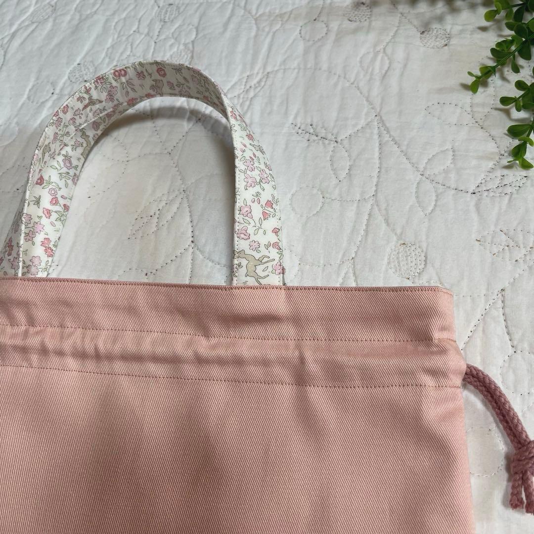 レッスンバッグ　着替え袋　靴袋　3点セット　リバティ　メドウテイルズ ピンク