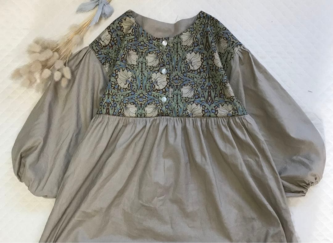 【ヨークワンピース80〜150size】ウィリアムモリス