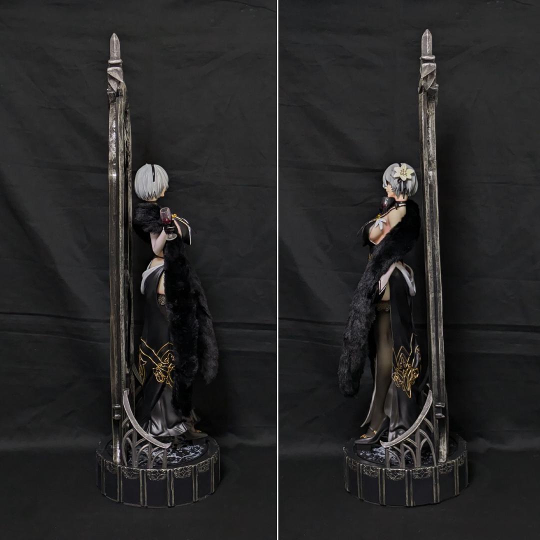 ニーアオートマタ 2B ドレス 姿見 頭部２種　完成品フィギュア　ミラーベース