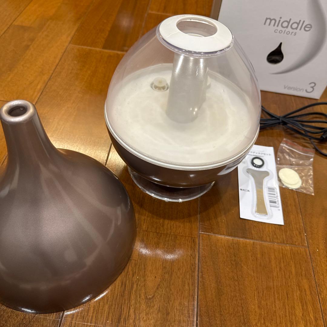 middle colors 加湿器　ブラウン　ハイブリッド式加湿器