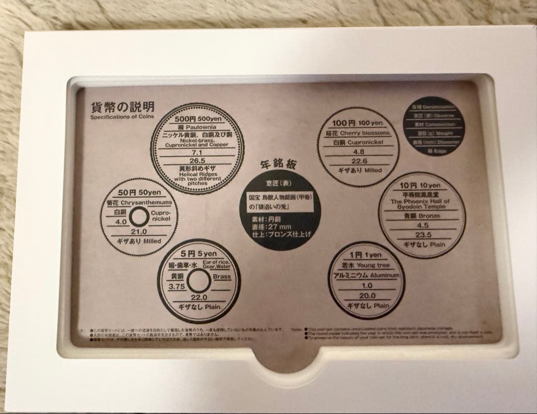 国宝 鳥獣人物戯画（甲巻）　兎　貨幣セット　造幣局　鳥獣戯画　うさぎ