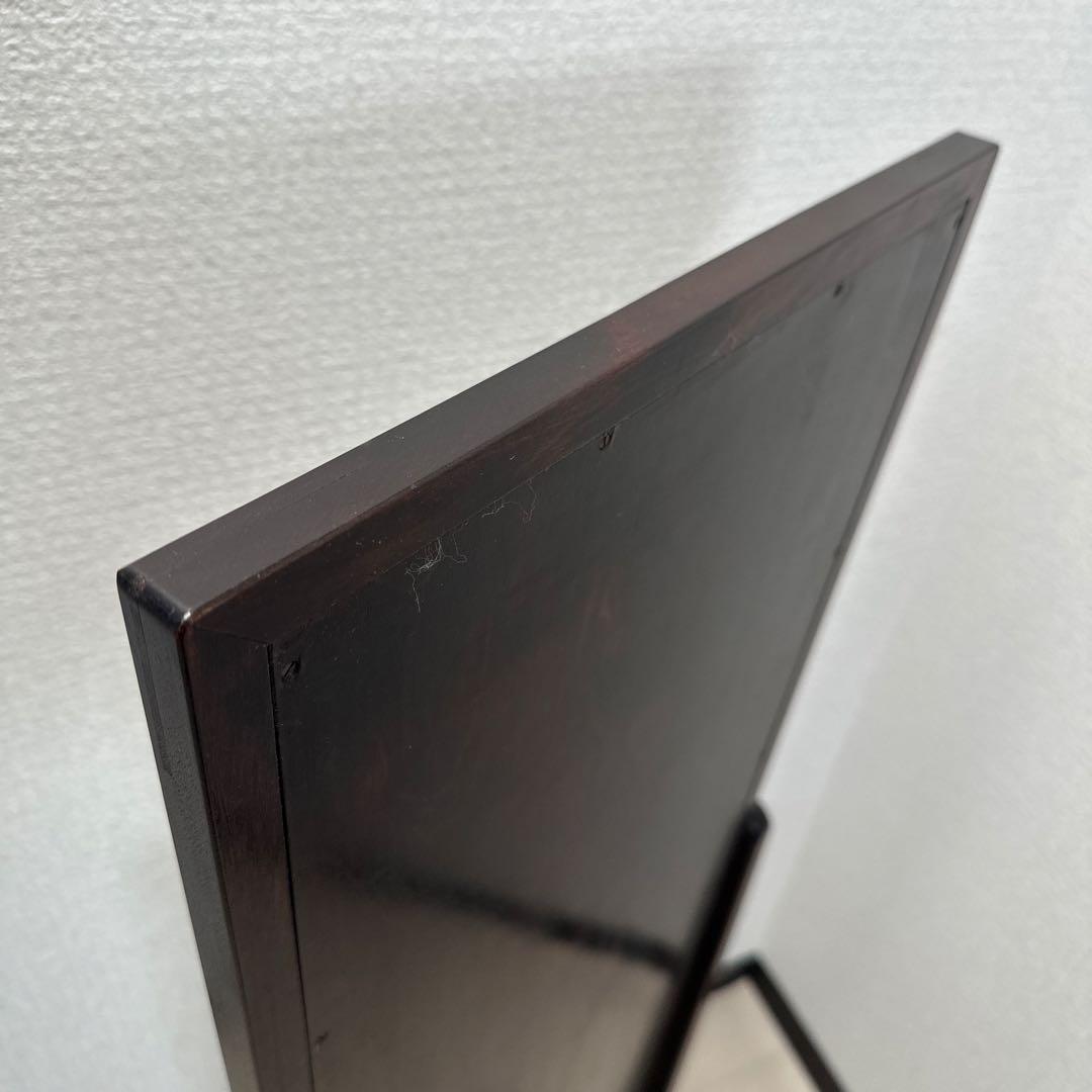 松本民芸 スタンドミラー 鏡 姿見 全身鏡 樺材 無垢材 和家具 i1※
