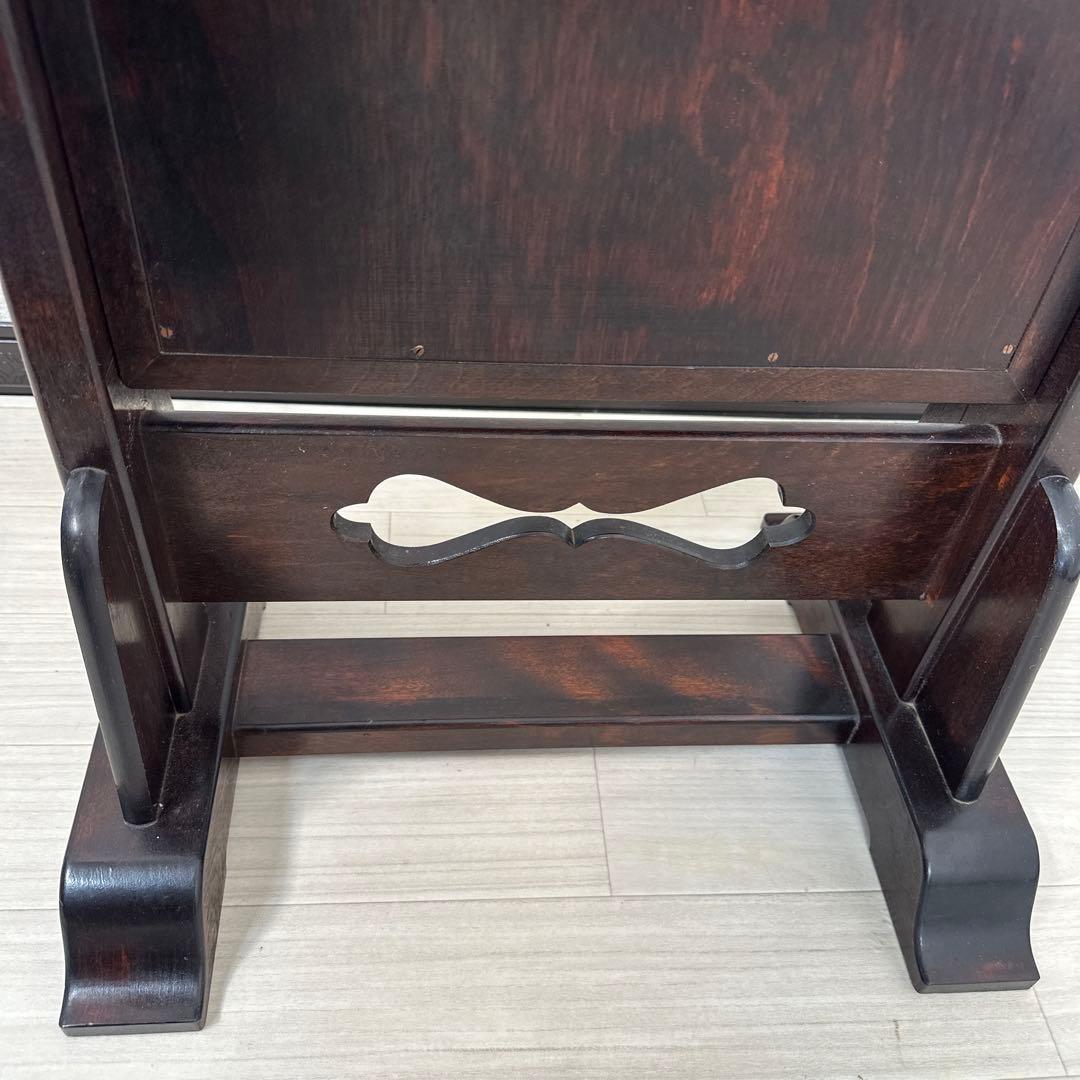 松本民芸 スタンドミラー 鏡 姿見 全身鏡 樺材 無垢材 和家具 i1※