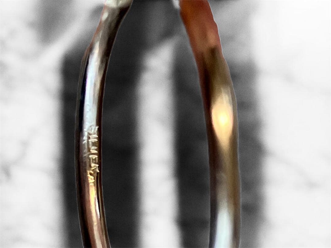 ハンドメイド　シルバーリング　ホワイトシェル　12.5号