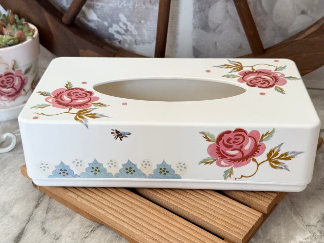 ウェットティッシュケース※ティッシュケース※デコパージュ薔薇