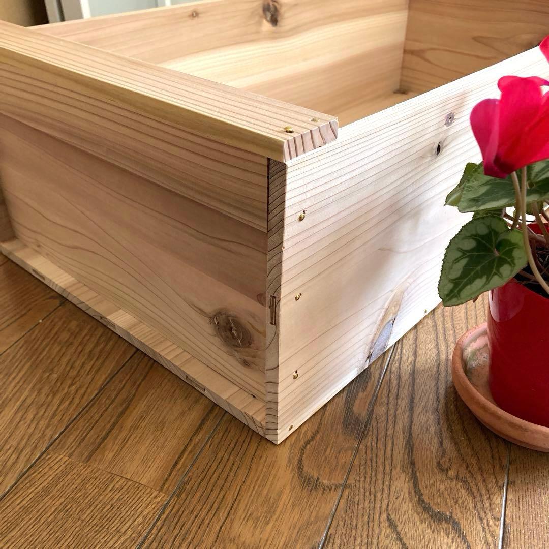 木製収納ボックス 蓋付き 大工道具箱　収納箱　木箱　ツールBOX ハンドメイド