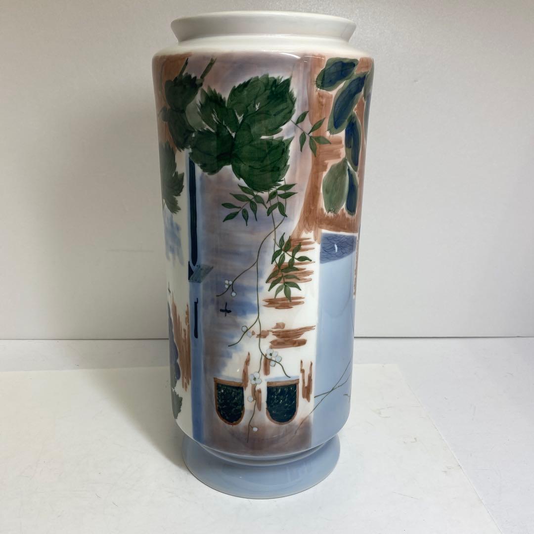 ロイヤルコペンハーゲン　ブドウ風景文　大花瓶　東さ8-0221☆1F大