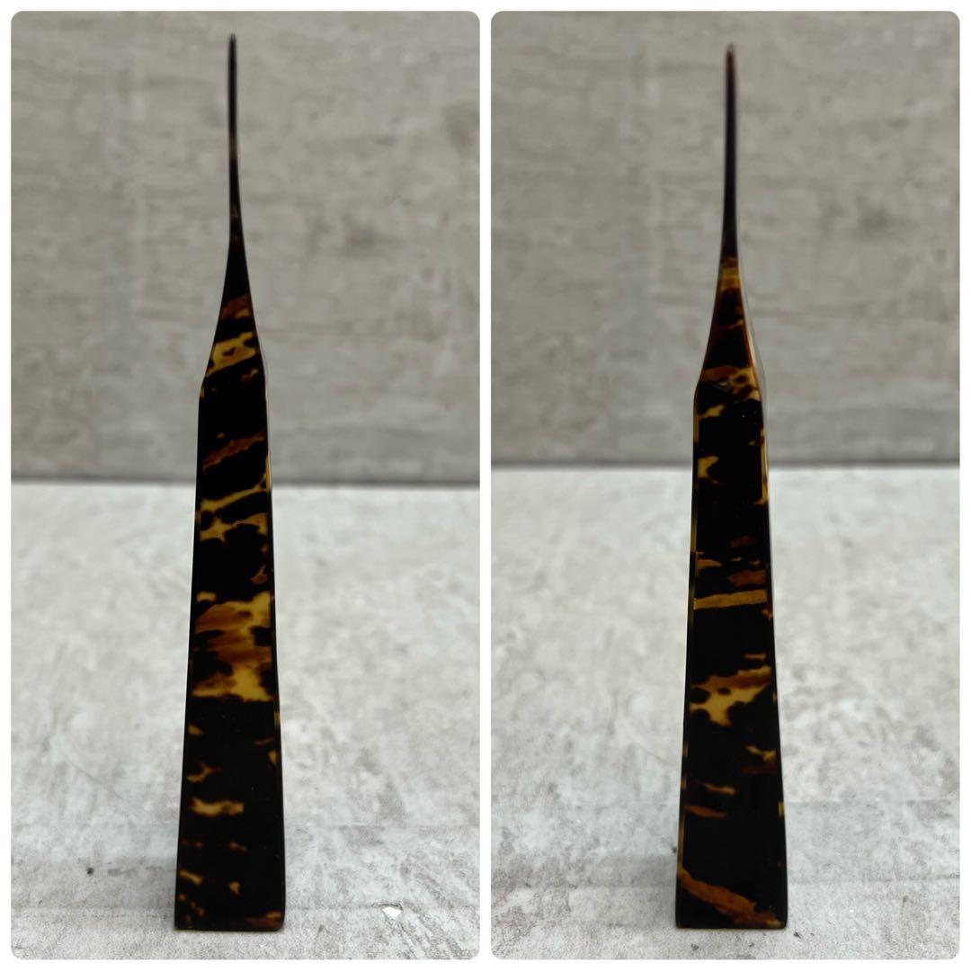 希少　三味線バチ　べっ甲　鼈甲　和楽器　天然素材　長さ約18.2cm　収納袋