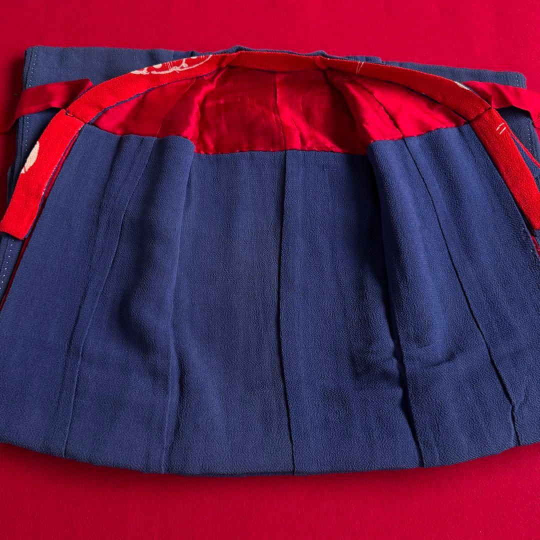市松人形 12号(42cm)サイズの着物　比翼仕立て　オーシャンブルー　蔦花