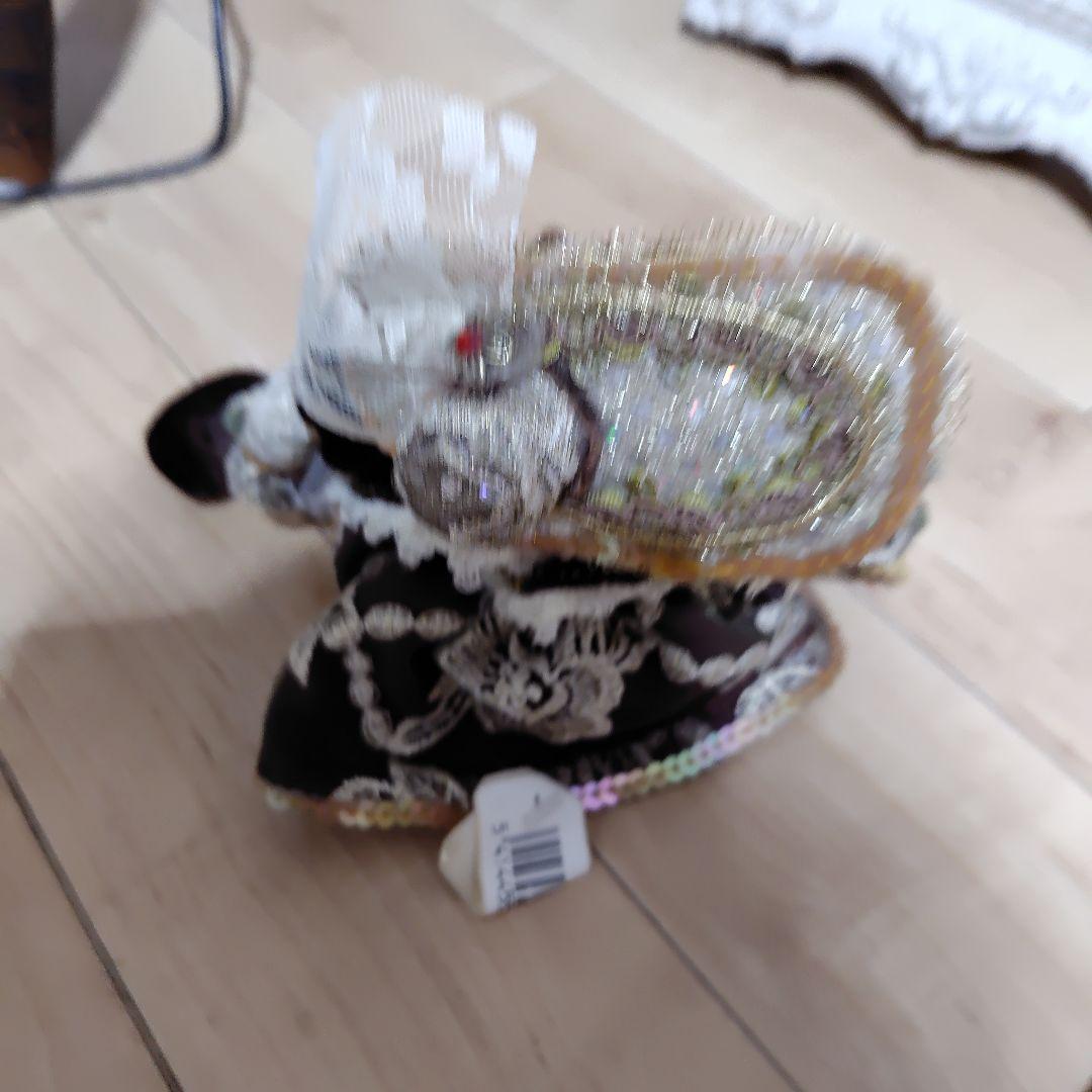 美品ヴィンテージレース猫の人形ペア 2体セット