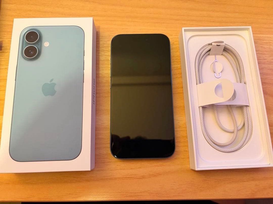 【美品】Apple iPhone 16 本体 ティール 128GB