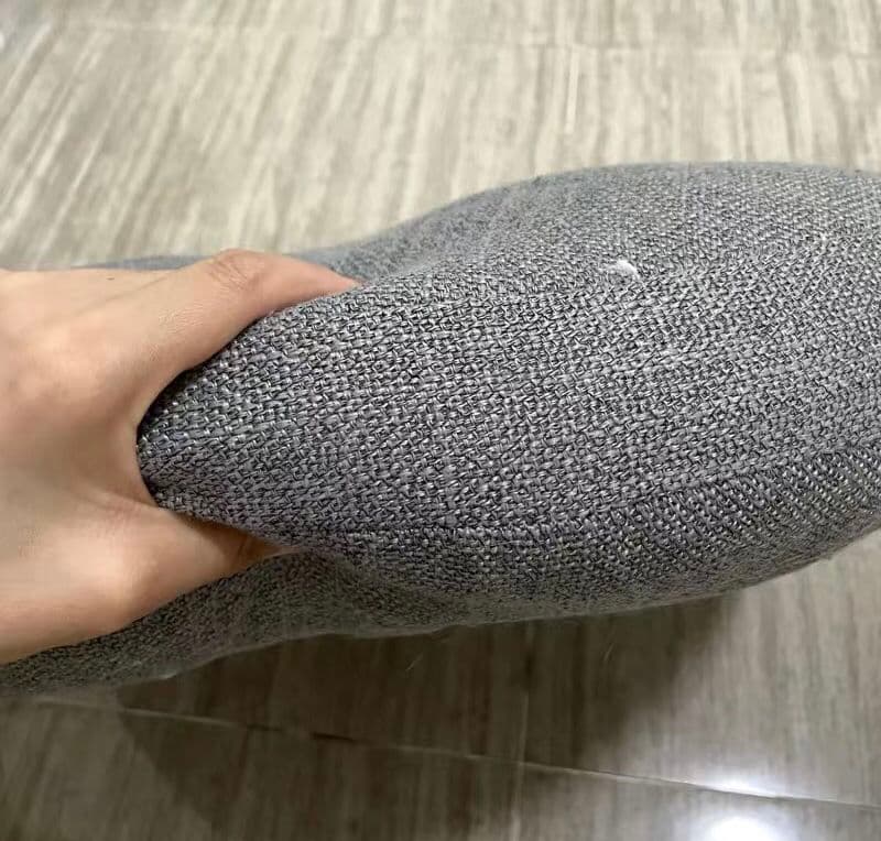 円形ファブリッククッション グレー 直径約40cm