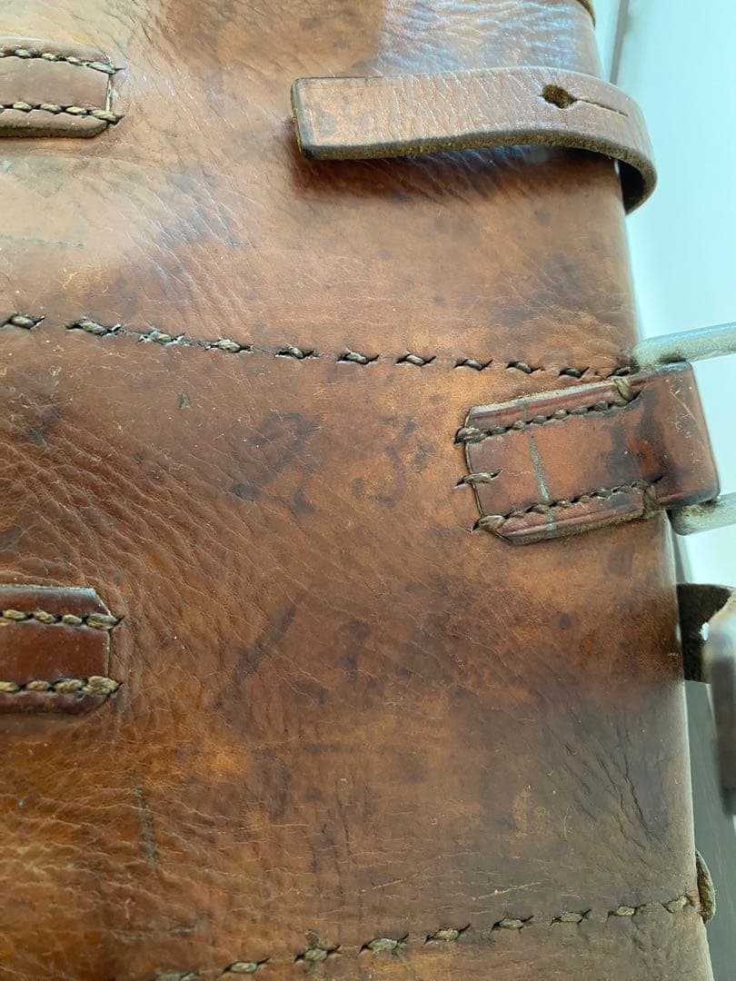 希少 スウェーデン軍 M1910 本革 バンダリア 5弾薬ポーチ 当時物