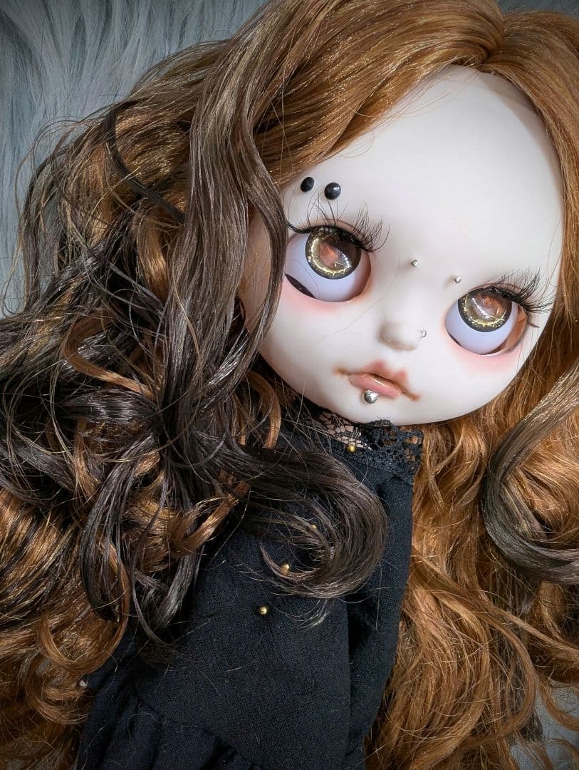 お迎え決まりました カスタムアイシードール❁︎フェイスピアス❁︎闇系