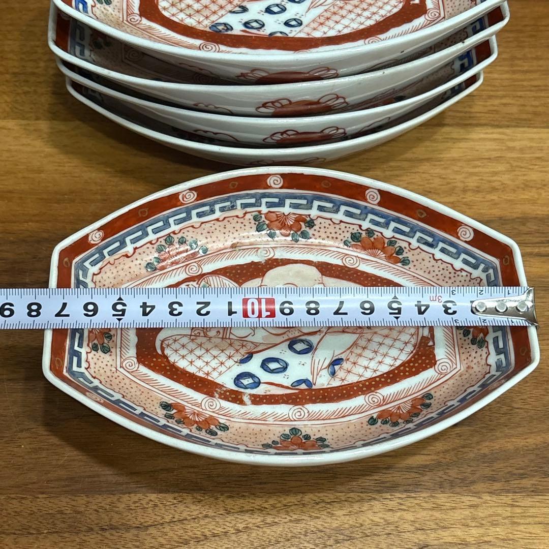 江戸時代　古伊万里　長皿　五枚