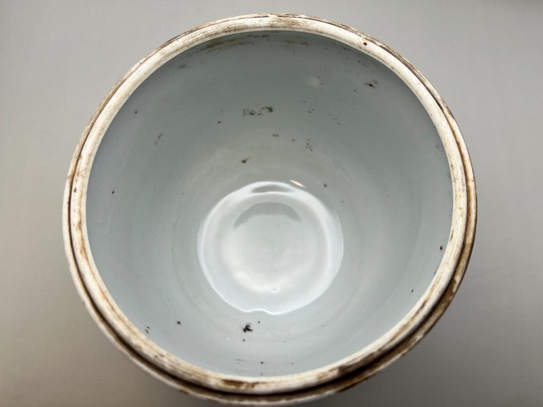 粉彩茶壺　牡丹福寿文　同治年製在印　時代品　中国美術④