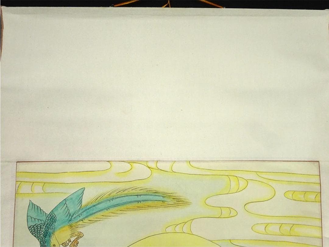 掛軸 春日『佛光普照 蓮上観音菩薩図』中国画 紙本 肉筆 掛け軸 a01085