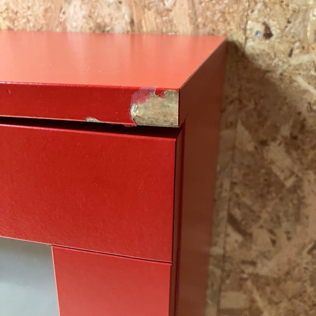 A2E62■IKEA BRIMNES イケア ブリムネス 3段チェスト レッド