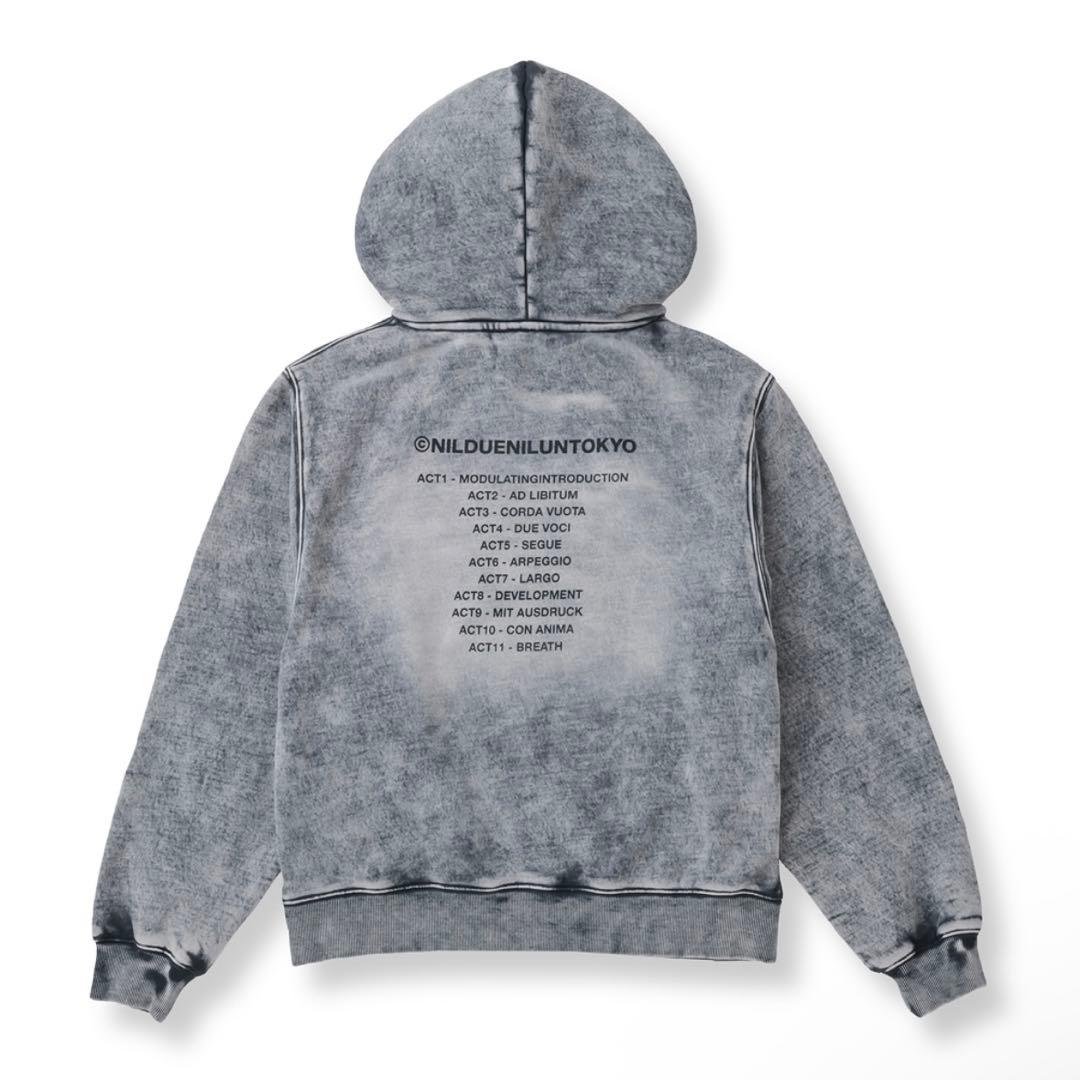 ミュージシャン nildueniluntokyo FADED BLEACH HOODIE ASH