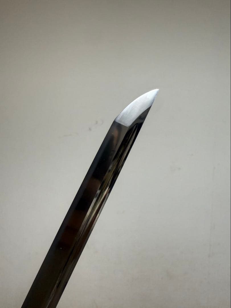 玉鋼製包丁　鑑賞用美術研磨。受注生産　両鎬　鮪包丁　刺身包丁　2尺　特注柄