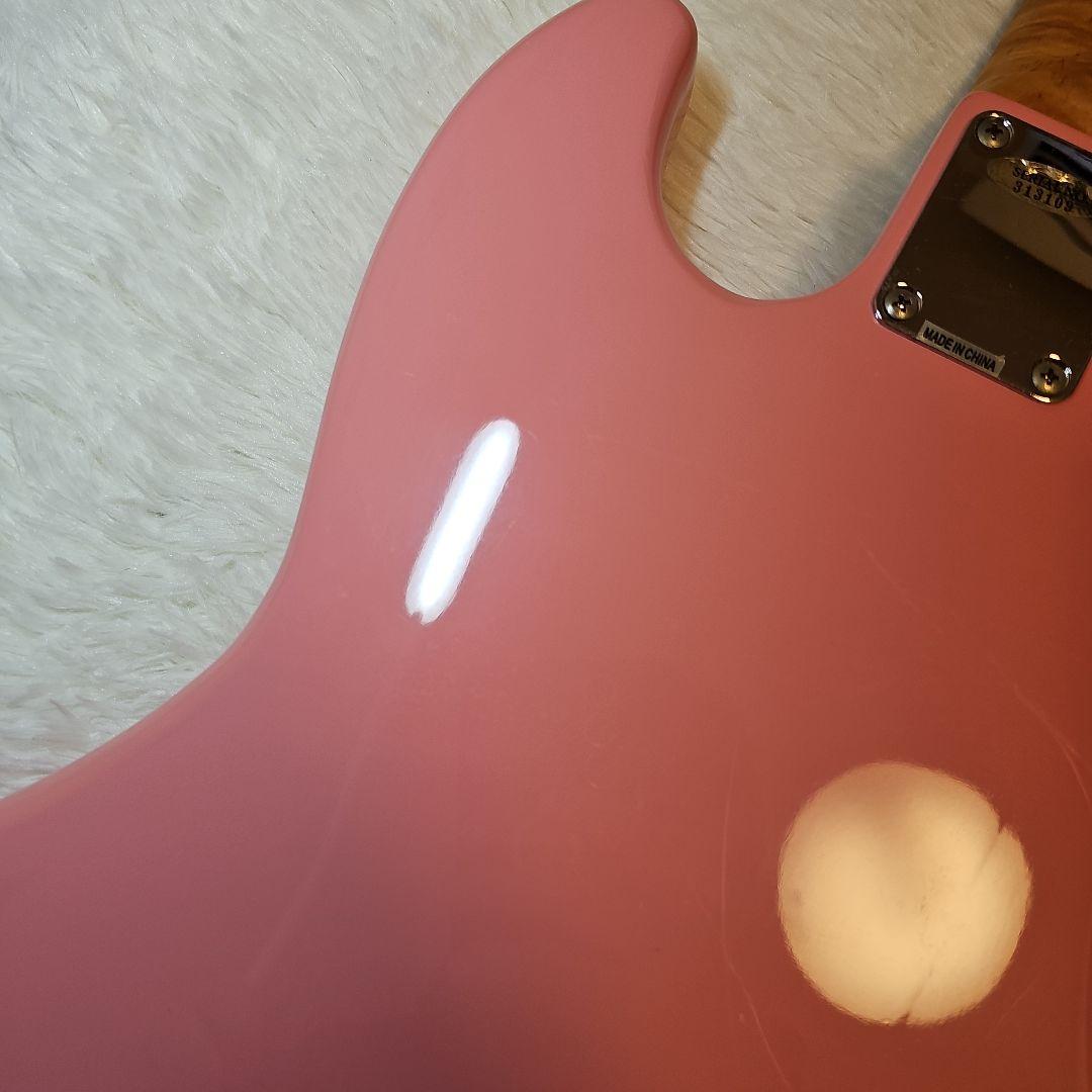 バスカーズ　BUSKER'S エレキベース ピンク