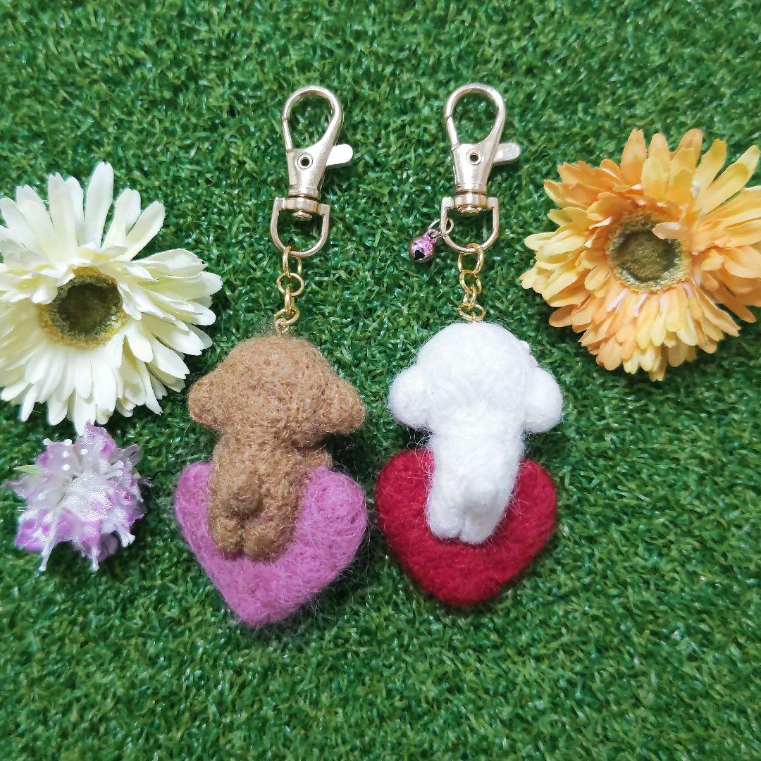 ちびもか　羊毛フェルト　キーホルダー　4点セット