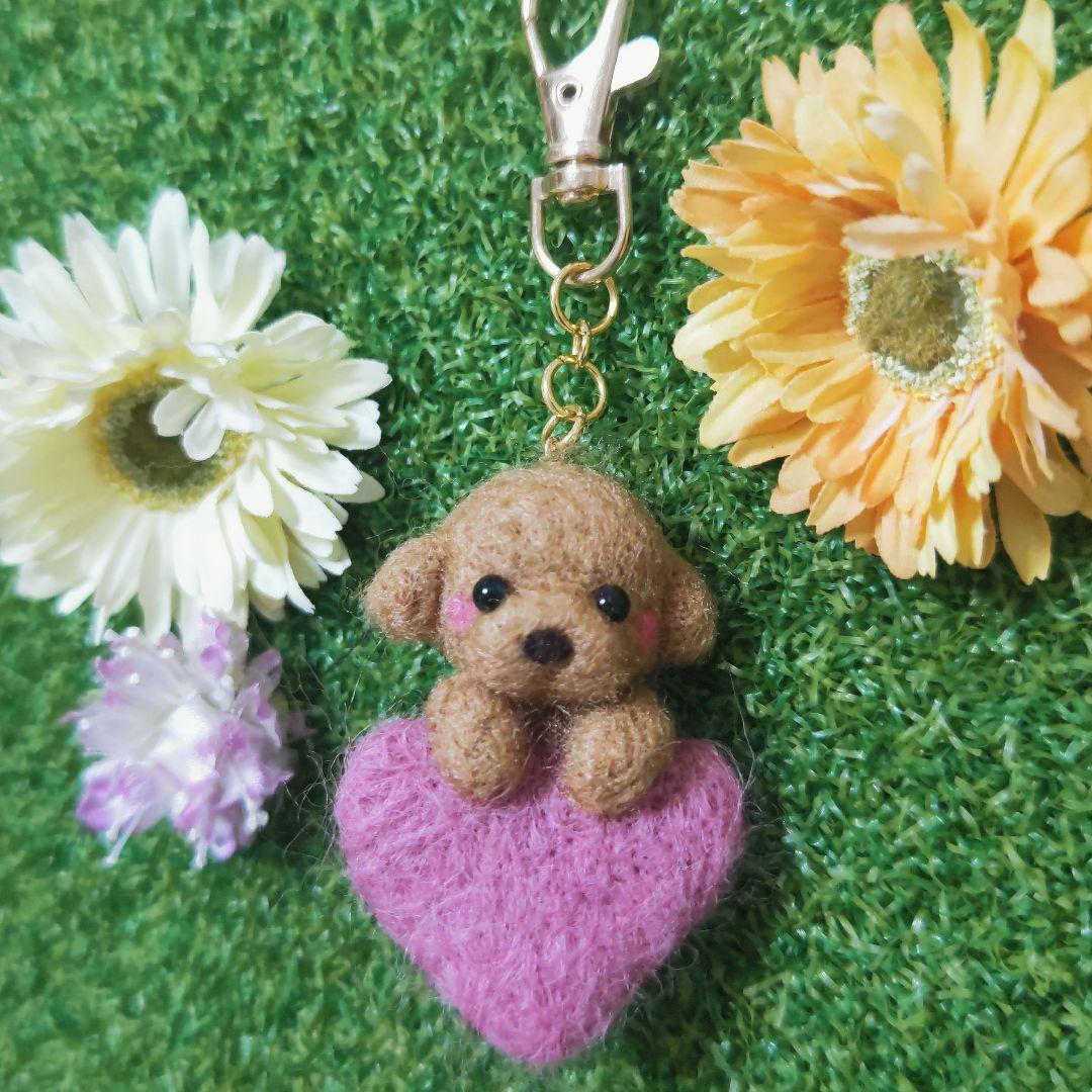 ちびもか　羊毛フェルト　キーホルダー　4点セット