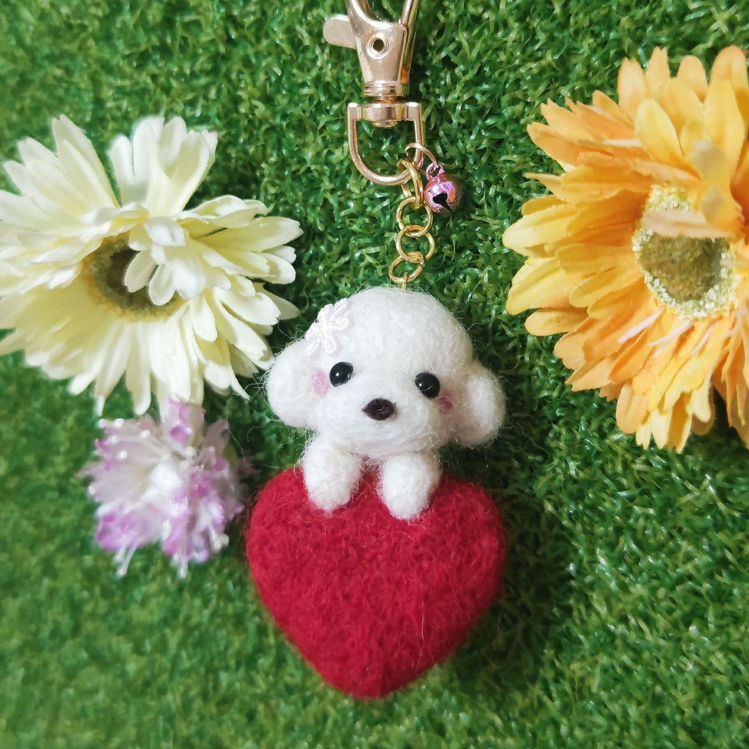 ちびもか　羊毛フェルト　キーホルダー　4点セット