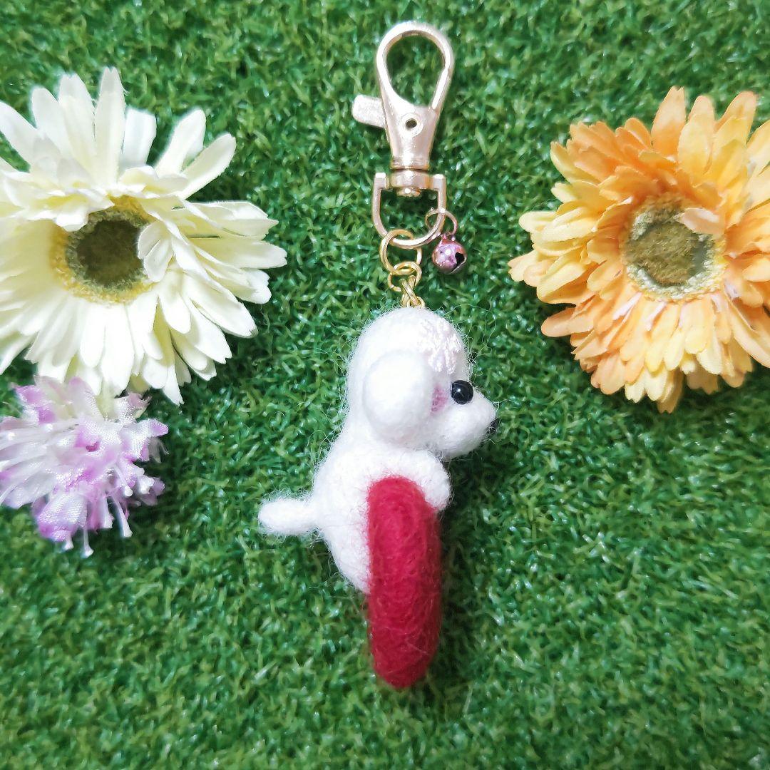 ちびもか　羊毛フェルト　キーホルダー　4点セット