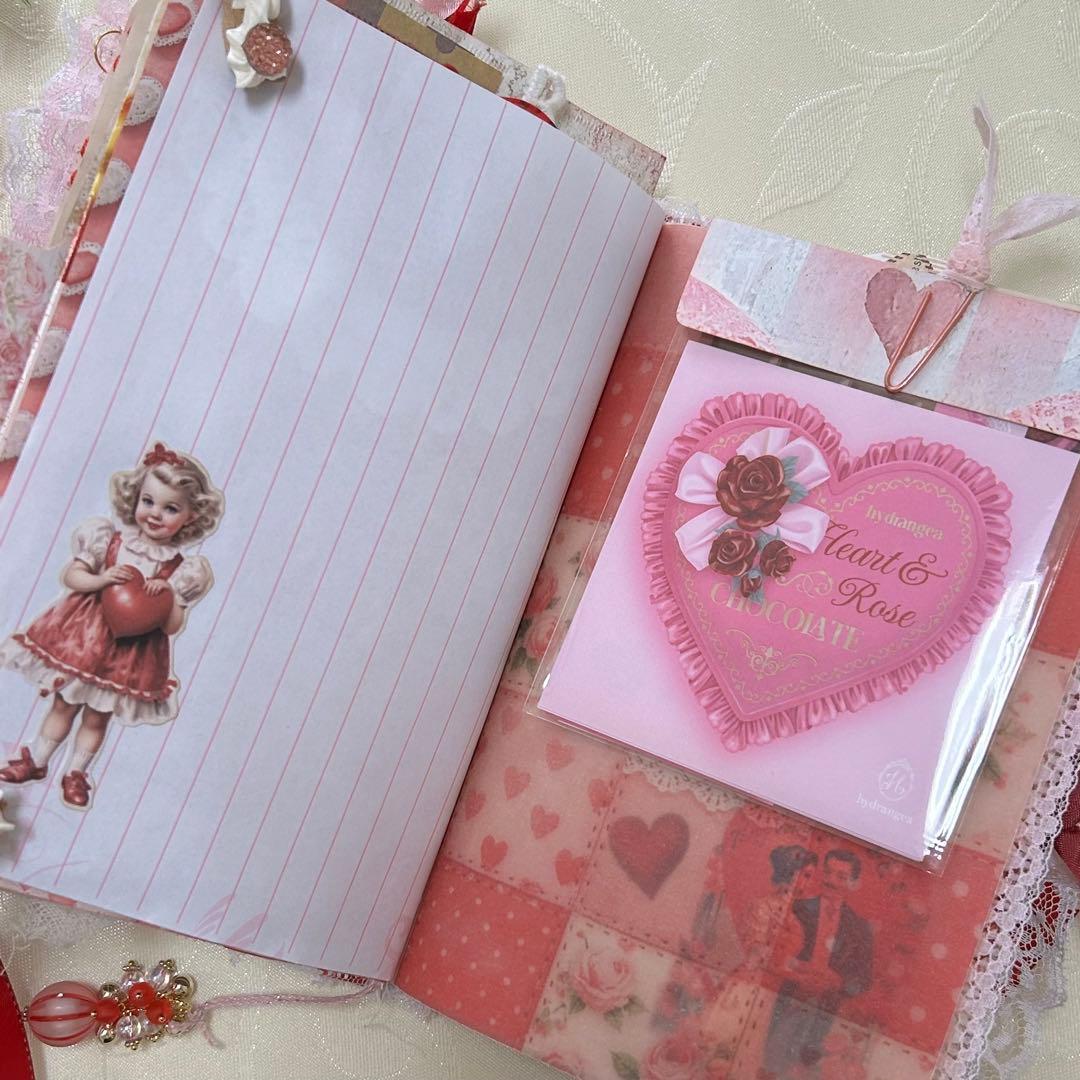 薔薇とレースのジャンクジャーナル・雑記帳　Happy Valentine!