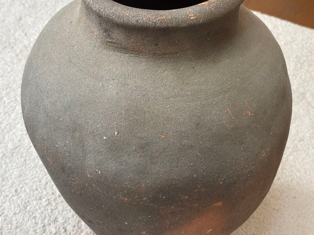 古備前　焼き締め古壺　古美術　置物飾り