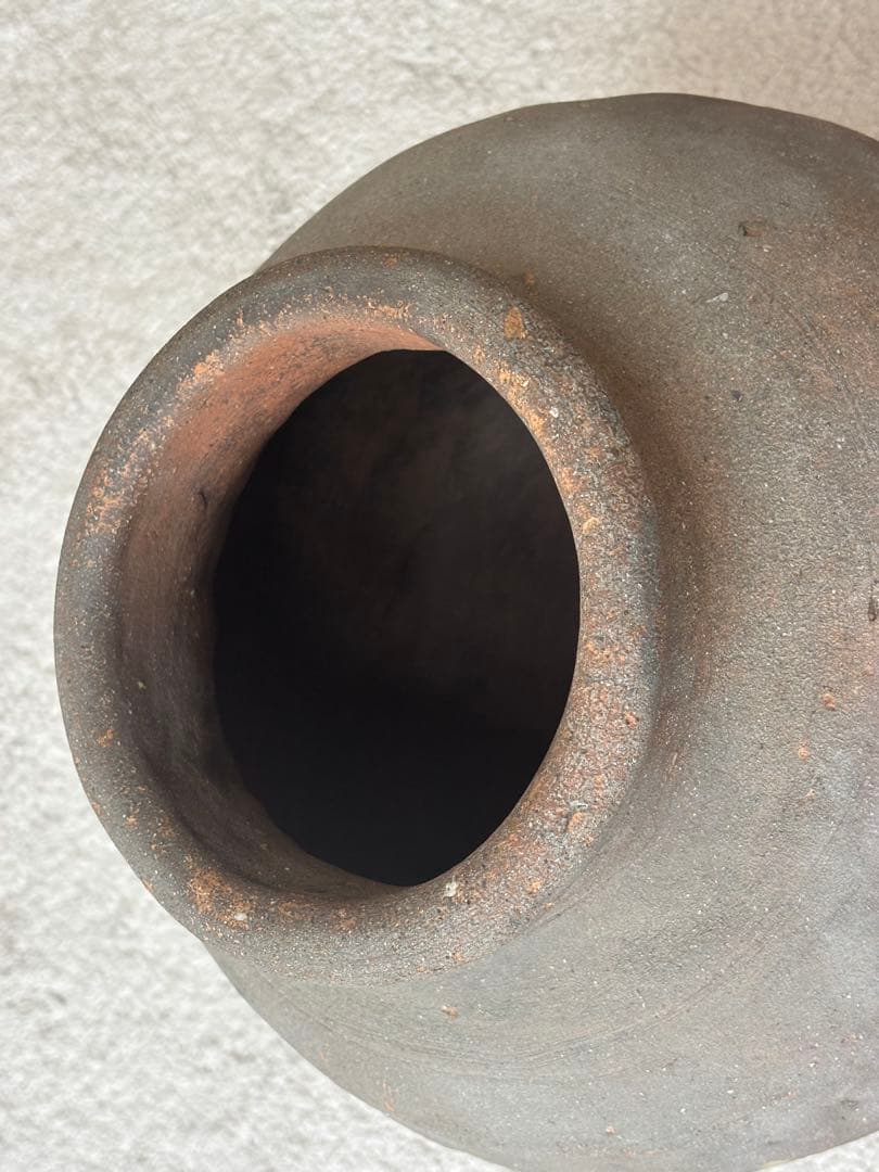 古備前　焼き締め古壺　古美術　置物飾り